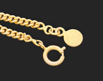 CELINE CELINE Gold-Colored Rhinestone Eiffel Tower Pendant Necklace, 14.8g