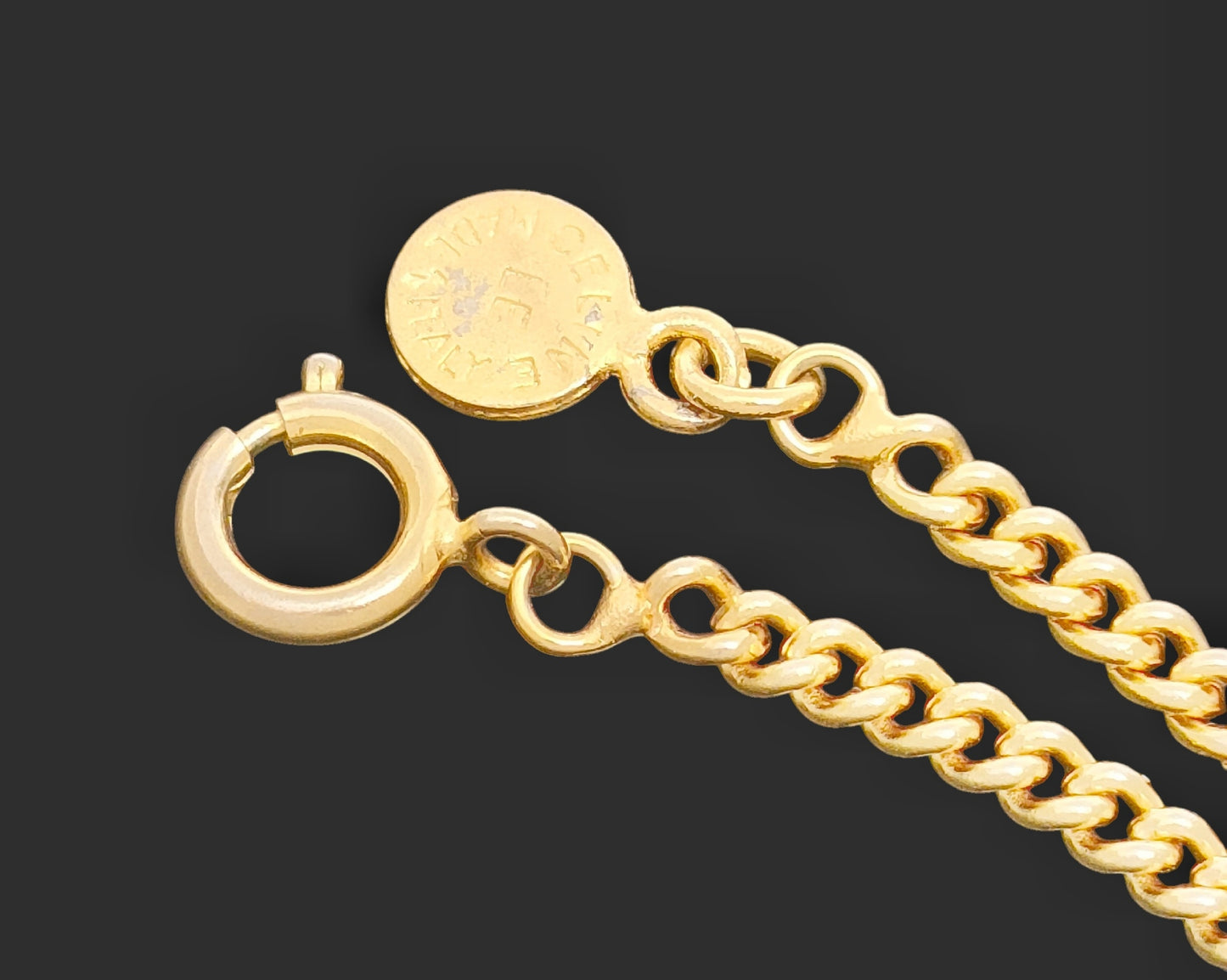 CELINE CELINE Gold-Colored Rhinestone Eiffel Tower Pendant Necklace, 14.8g