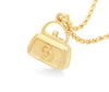 Dior Christian Dior Gold-Colored Logo Bag Design Pendant Necklace 14.3g Ring