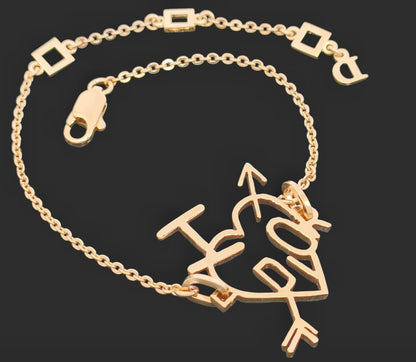 Dior Dior Pink Gold Color Arrow Bracelet 4.3g Bracelet Bangle