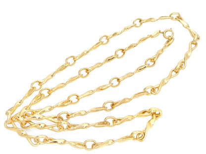 Dior Christian Dior Gold-Colored Motif Design Chain Necklace with GEARMANY Stamp, 41g