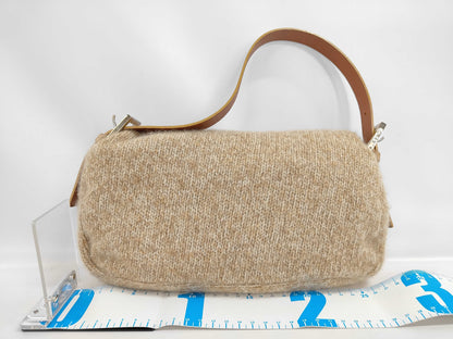 FENDI Mamma Bucket Wool Shoulder Bag