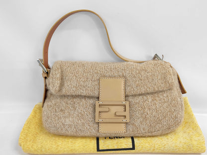 FENDI Mamma Bucket Wool Shoulder Bag