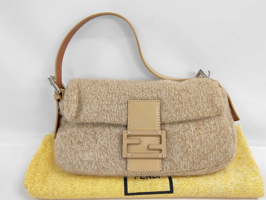 FENDI Mamma Bucket Wool Shoulder Bag