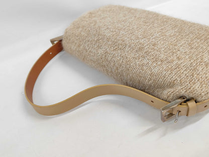 FENDI Mamma Bucket Wool Shoulder Bag