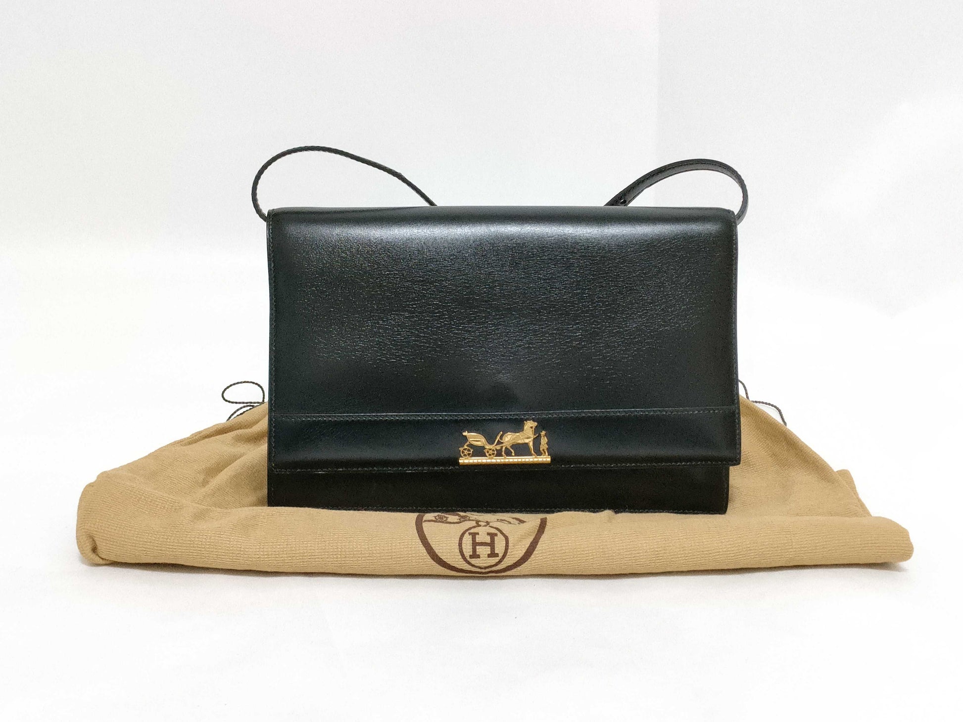 HERMES Eugenie Black Shoulder Bag