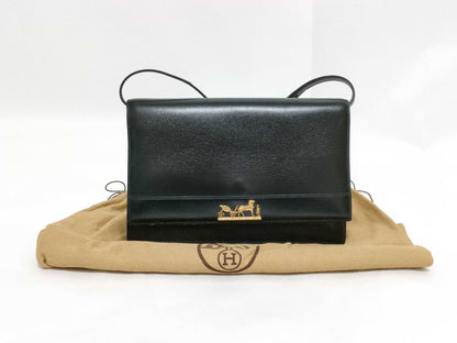 HERMES Eugenie Black Shoulder Bag