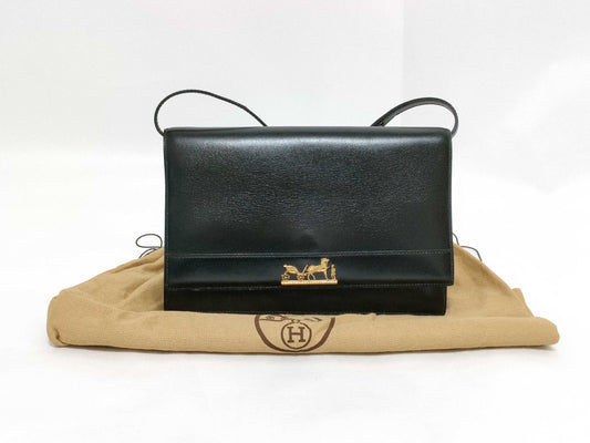 HERMES Eugenie Black Shoulder Bag