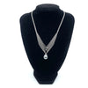 Black Butterfly Semi-Round Pearl Necklace, Diameter: Approx. 12.0mm, Pt850, 15.2g 
