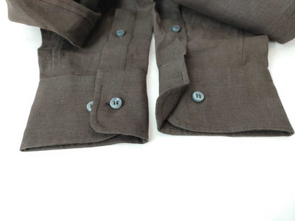 Loro Piana 100% Linen Brown Men's Medium Shirt