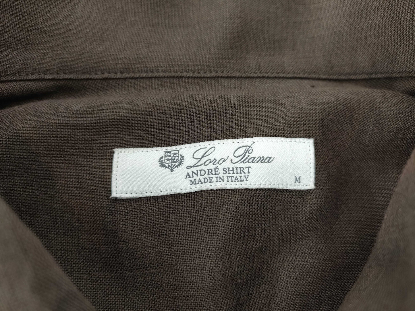 Loro Piana 100% Linen Brown Men's Medium Shirt