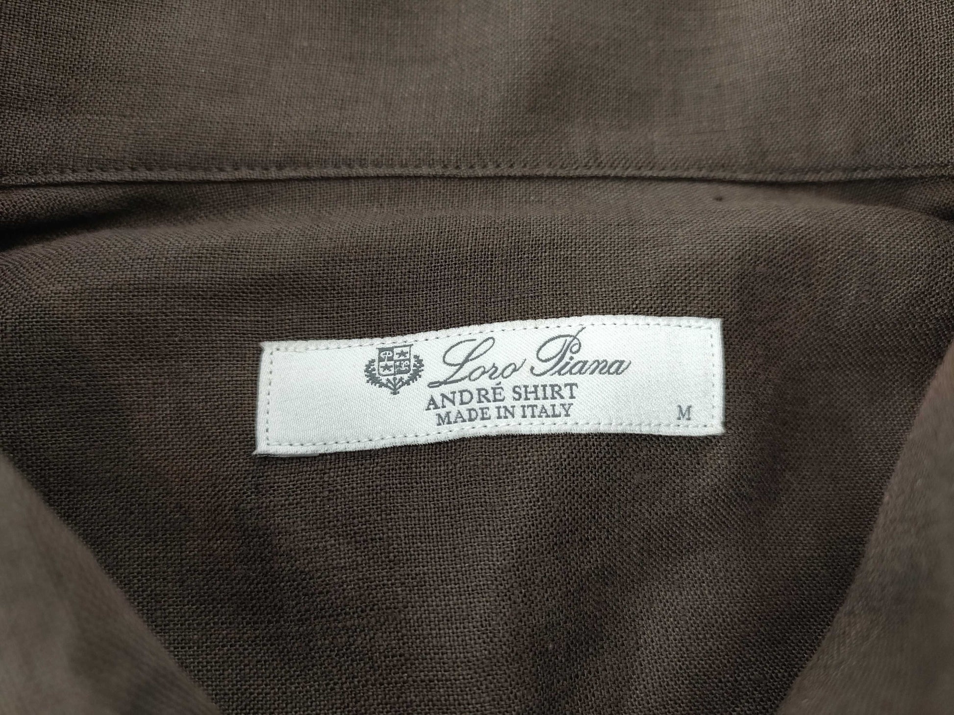 Loro Piana 100% Linen Brown Men's Medium Shirt