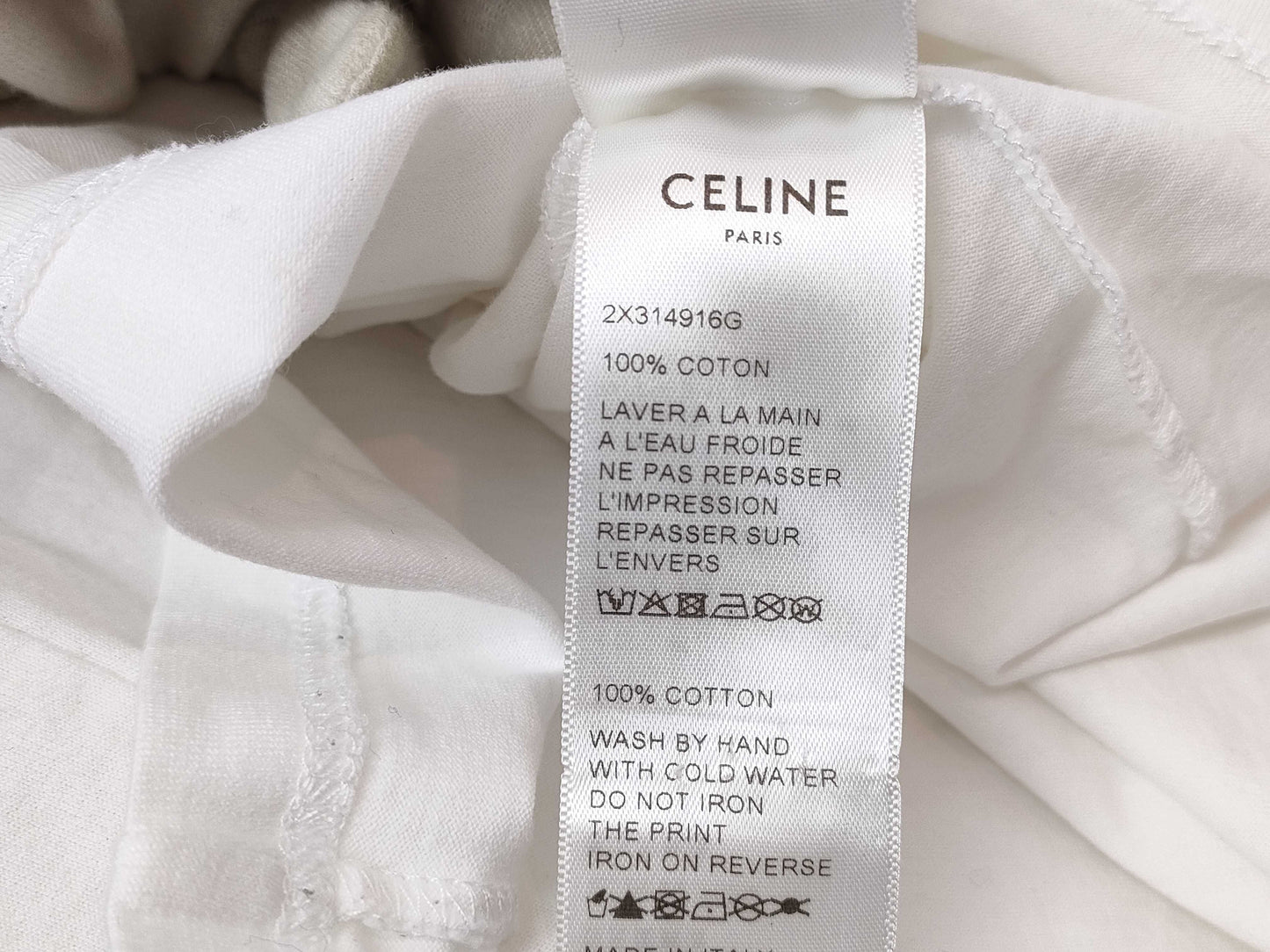 CELINE Print Logo T-Shirt Top XS