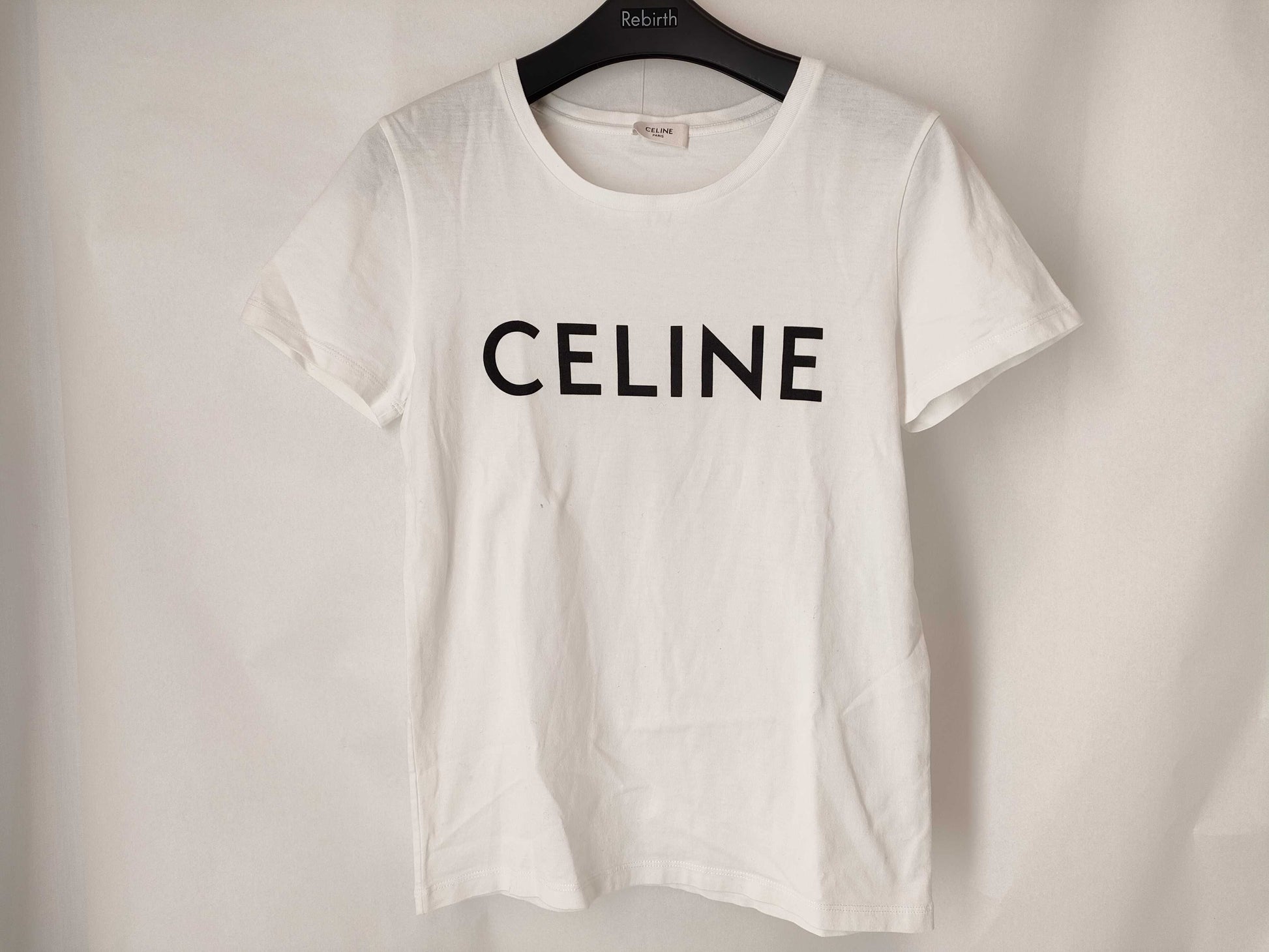 CELINE Print Logo T-Shirt Top XS