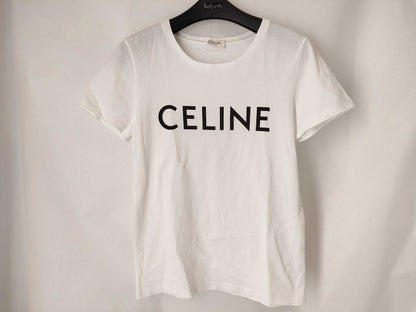 CELINE Print Logo T-Shirt Top XS