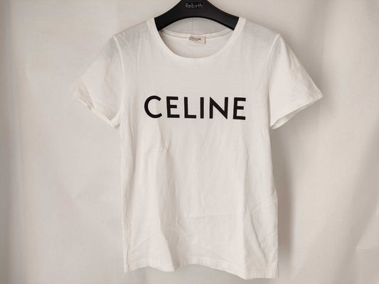 CELINE Print Logo T-Shirt Top XS