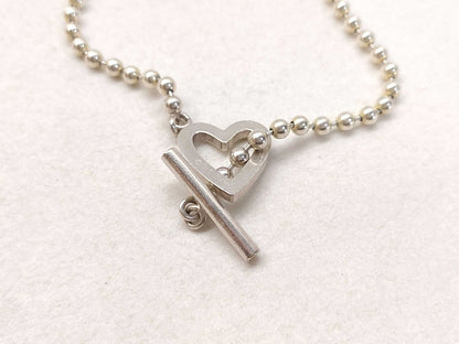 GUCCI Heart Motif Ball Chain Bracelet Bracelet/Bangle