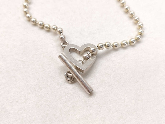 GUCCI Heart Motif Ball Chain Bracelet Bracelet/Bangle