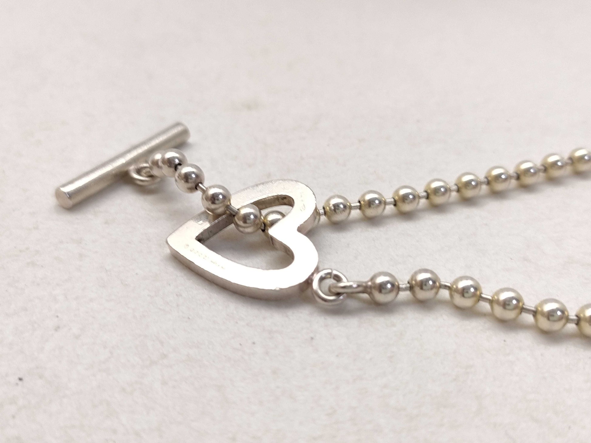 GUCCI Heart Motif Ball Chain Bracelet Bracelet/Bangle