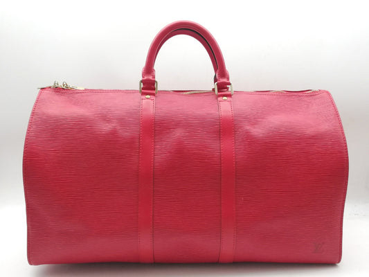 LOUIS VUITTON Epi Keepall 50 Boston Bag M42967