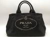 PRADA Canapa Tote M Black Tote Bag