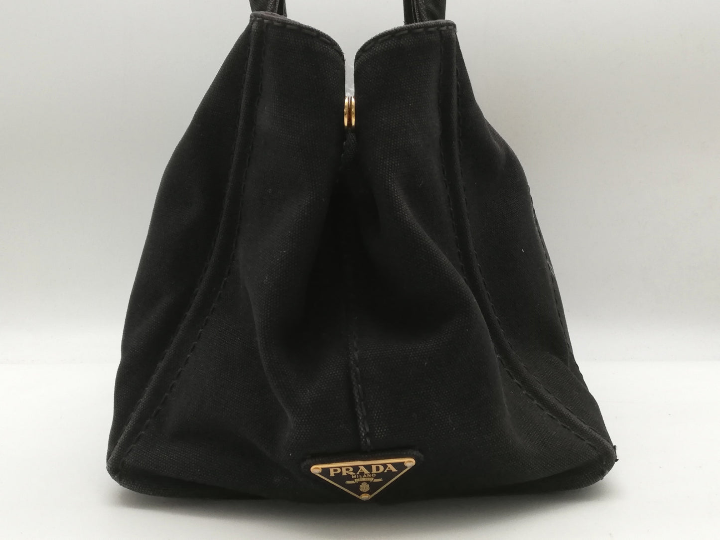 PRADA Canapa Tote M Black Tote Bag