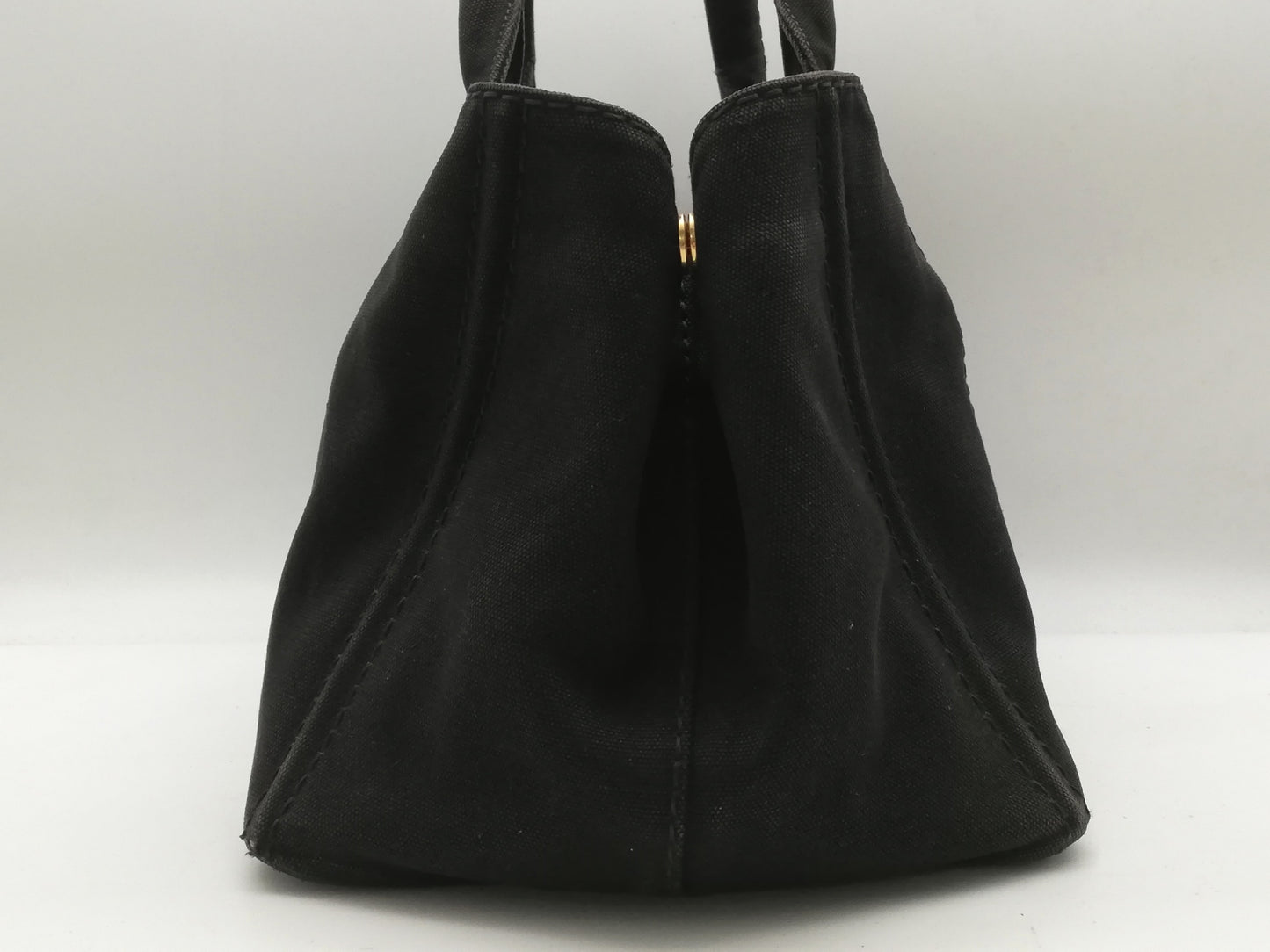 PRADA Canapa Tote M Black Tote Bag