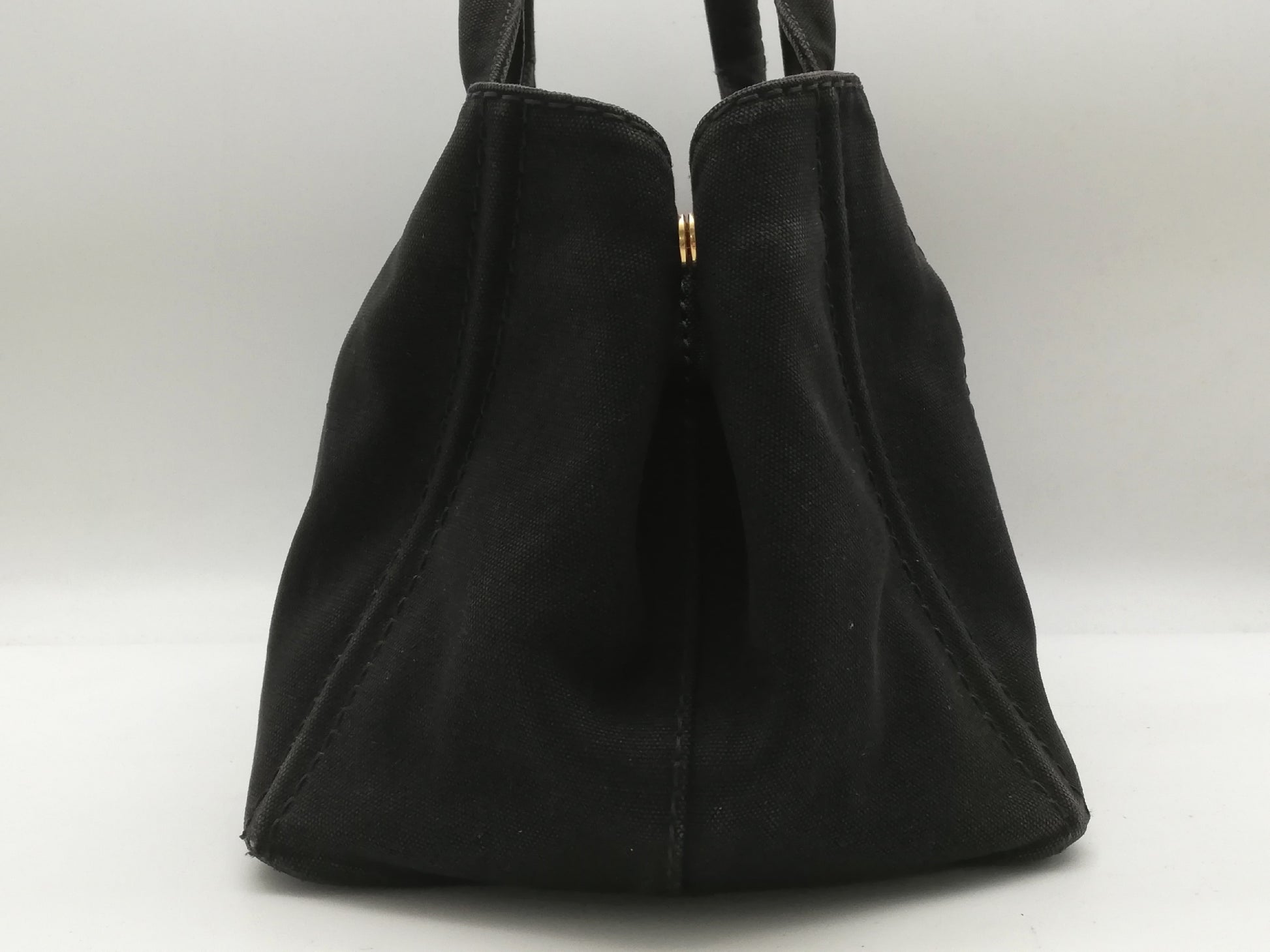 PRADA Canapa Tote M Black Tote Bag