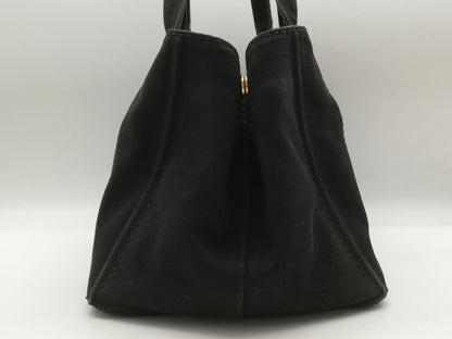 PRADA Canapa Tote M Black Tote Bag