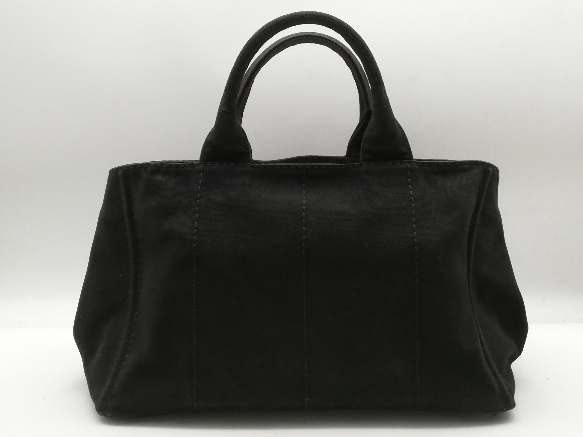 PRADA Canapa Tote M Black Tote Bag