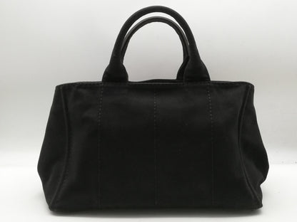 PRADA Canapa Tote M Black Tote Bag