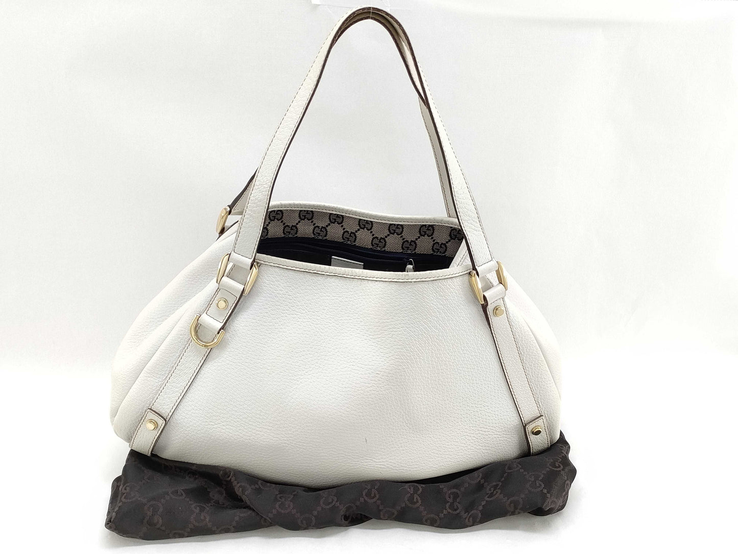 GUCCI Abbey White Tote Bag