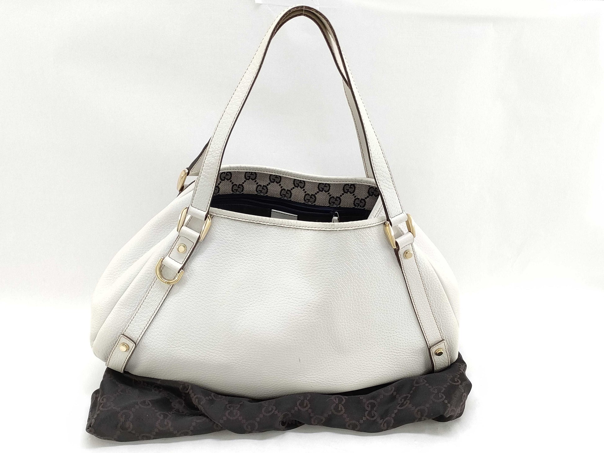 GUCCI Abbey White Tote Bag