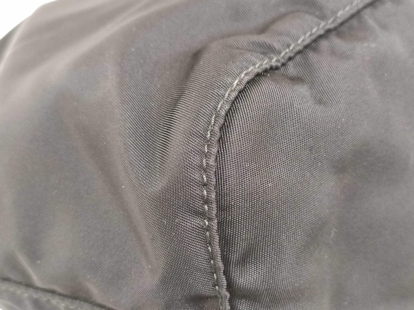 PRADA Nylon Prada Drawstring Tessuto Pouch, Black