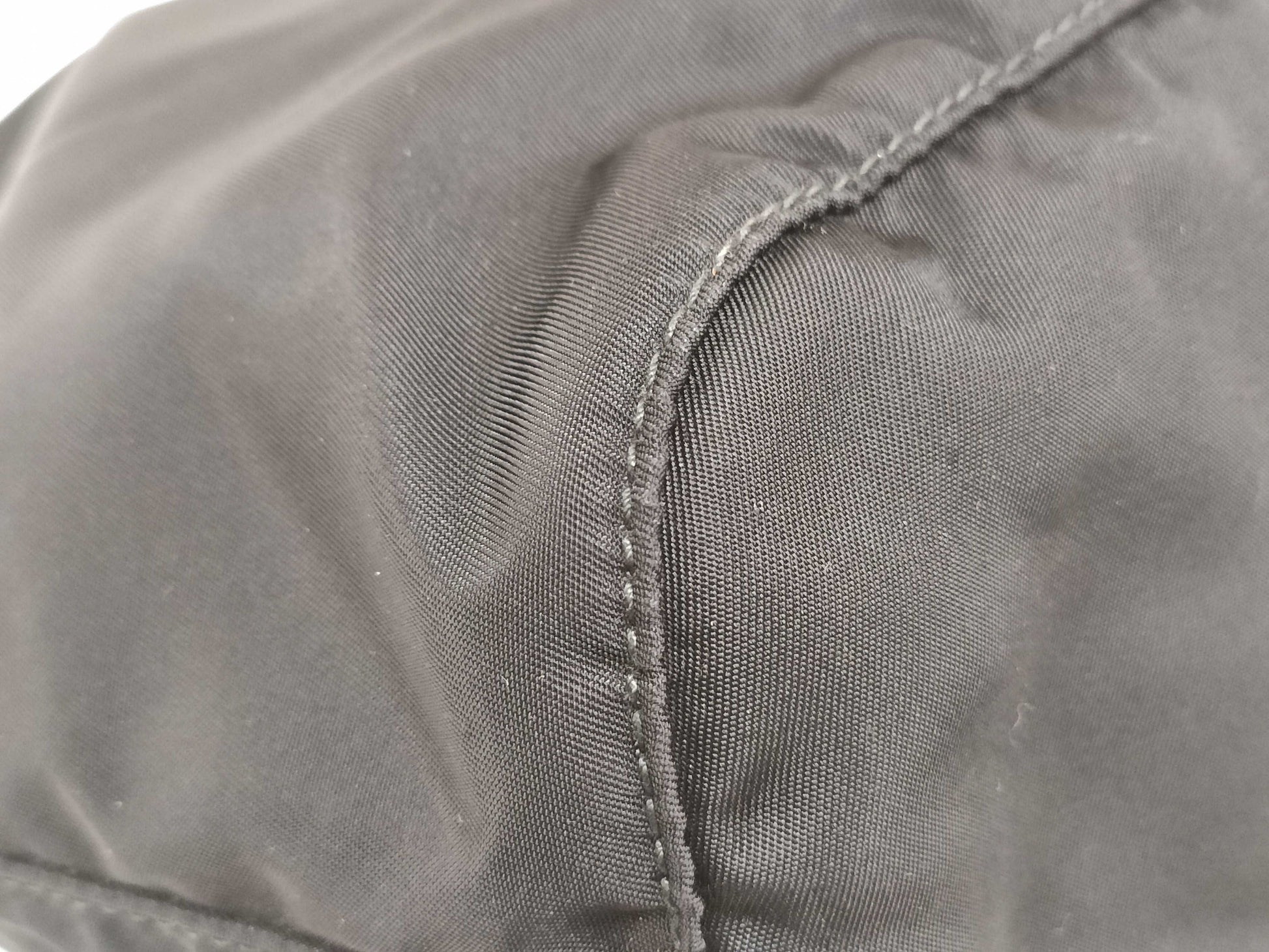 PRADA Nylon Prada Drawstring Tessuto Pouch, Black