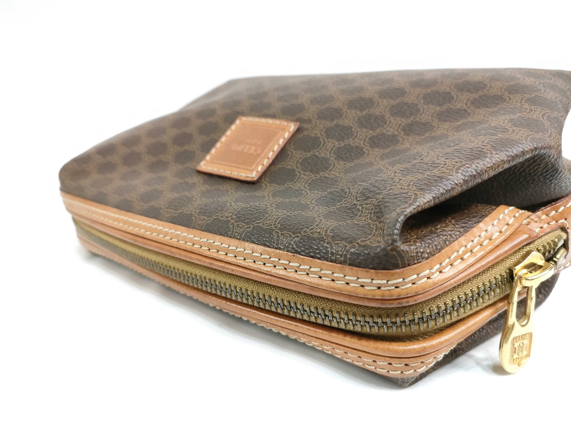 CELINE Macadam Pouch, Dark Brown