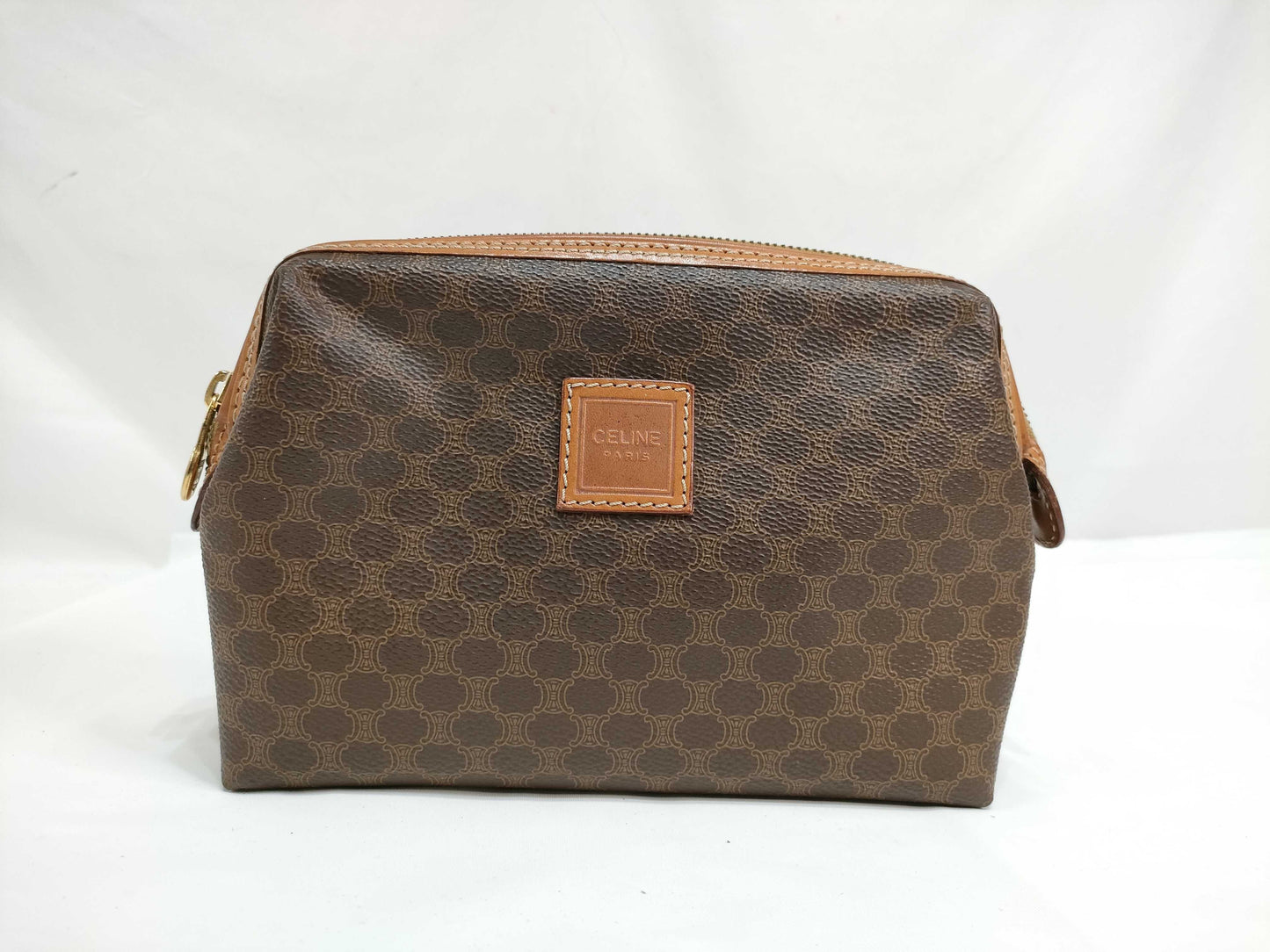 CELINE Macadam Pouch, Dark Brown