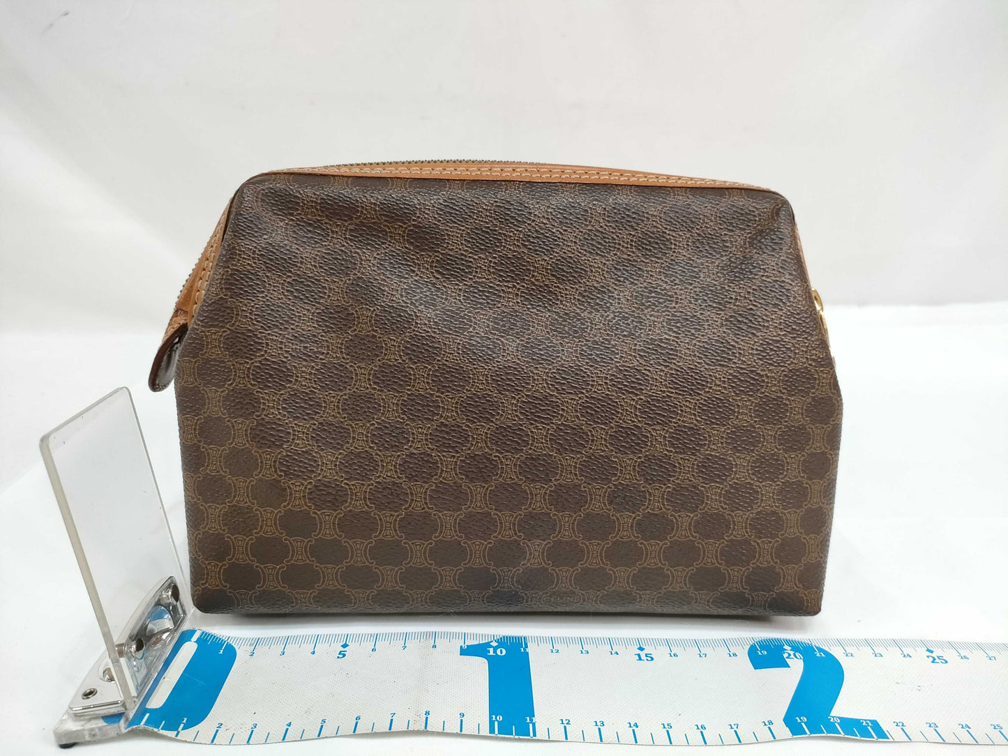 CELINE Macadam Pouch, Dark Brown