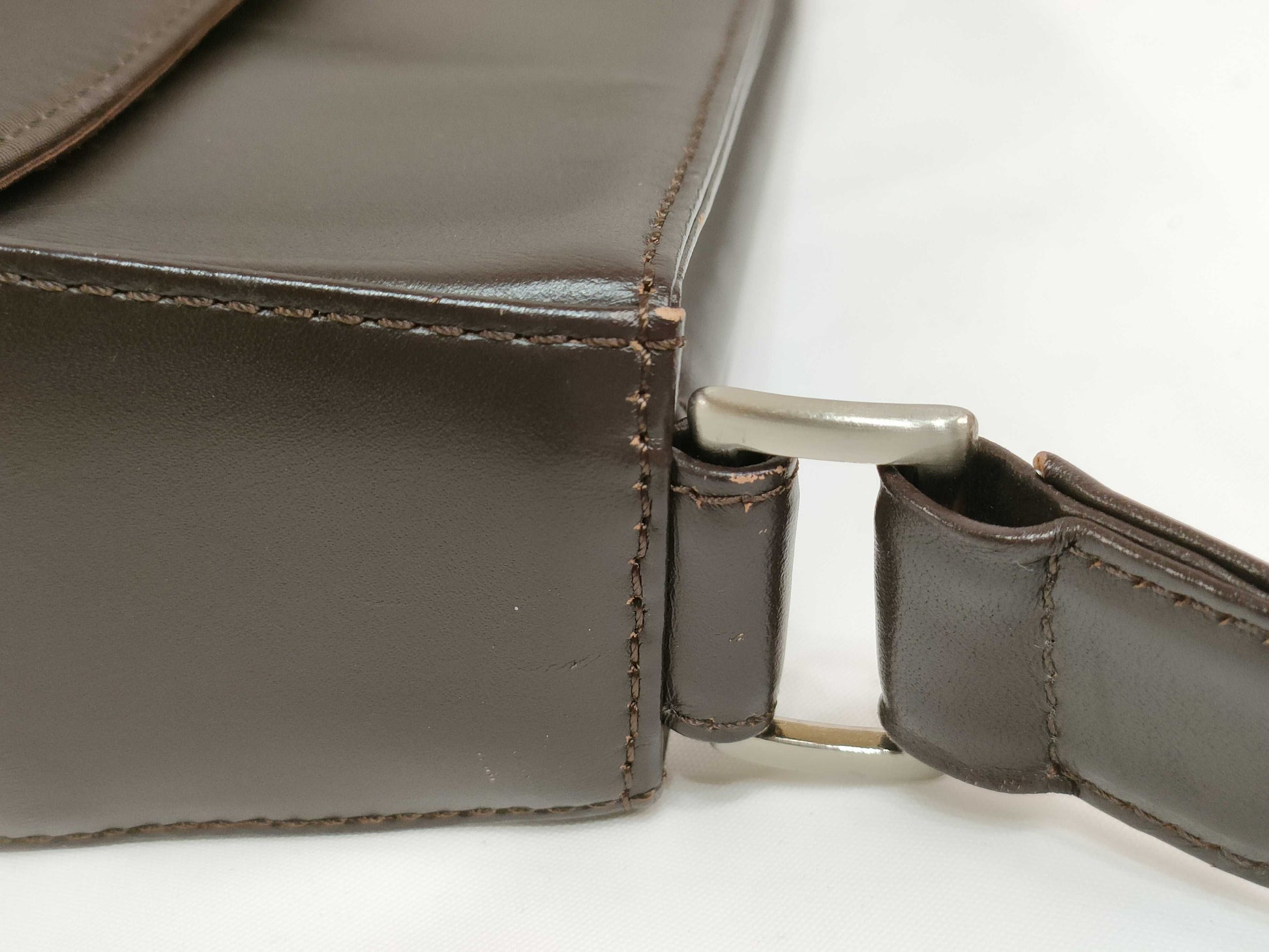 BURBERRY Nylon and Leather Shoulder Bag, Brown