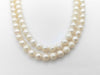 Double-strand pearl necklace, approximately 8.0-8.4mm diameter, sterling silver, 81.6g 