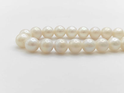 Long Pearl Necklace, Diameter 7.0-7.4mm, Sterling Silver, 92.6g 
