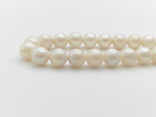 Long Pearl Necklace, Diameter 7.0-7.4mm, Sterling Silver, 92.6g 