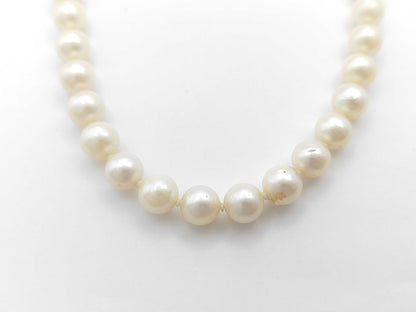 Pearl Necklace, Diameter: Approx. 8.0-8.3mm, Sterling Silver, 38.5g 