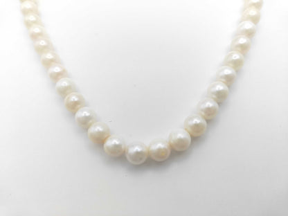 Pearl Necklace, Diameter: Approx. 7.0-7.2mm, Sterling Silver, 32.5g 