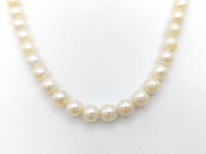 Pearl Necklace, Diameter: Approx. 6.0-6.4mm, Sterling Silver, 22.5g 