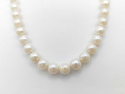 Pearl Necklace, Diameter: Approx. 8.4-8.9mm, Sterling Silver, 43.1g 