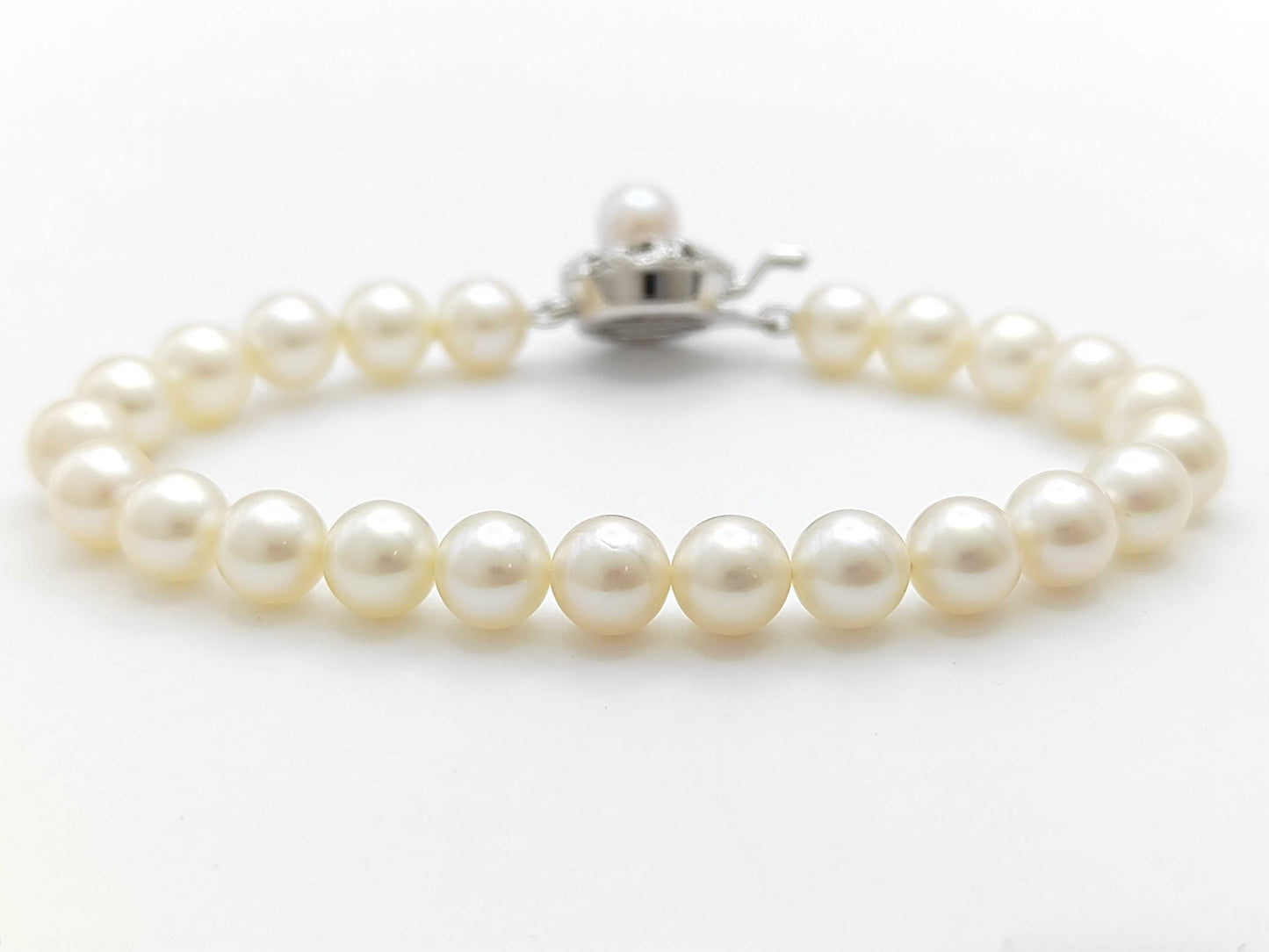 Pearl Diameter Approx. 6.4-6.8mm Sterling Silver 12.0g Bracelet/Bangle 