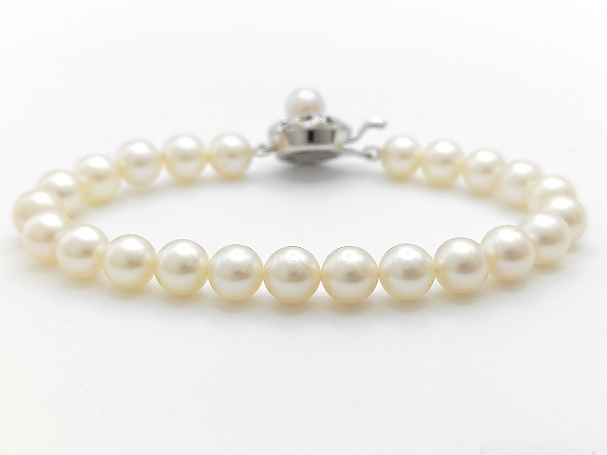 Pearl Diameter Approx. 6.4-6.8mm Sterling Silver 12.0g Bracelet/Bangle 