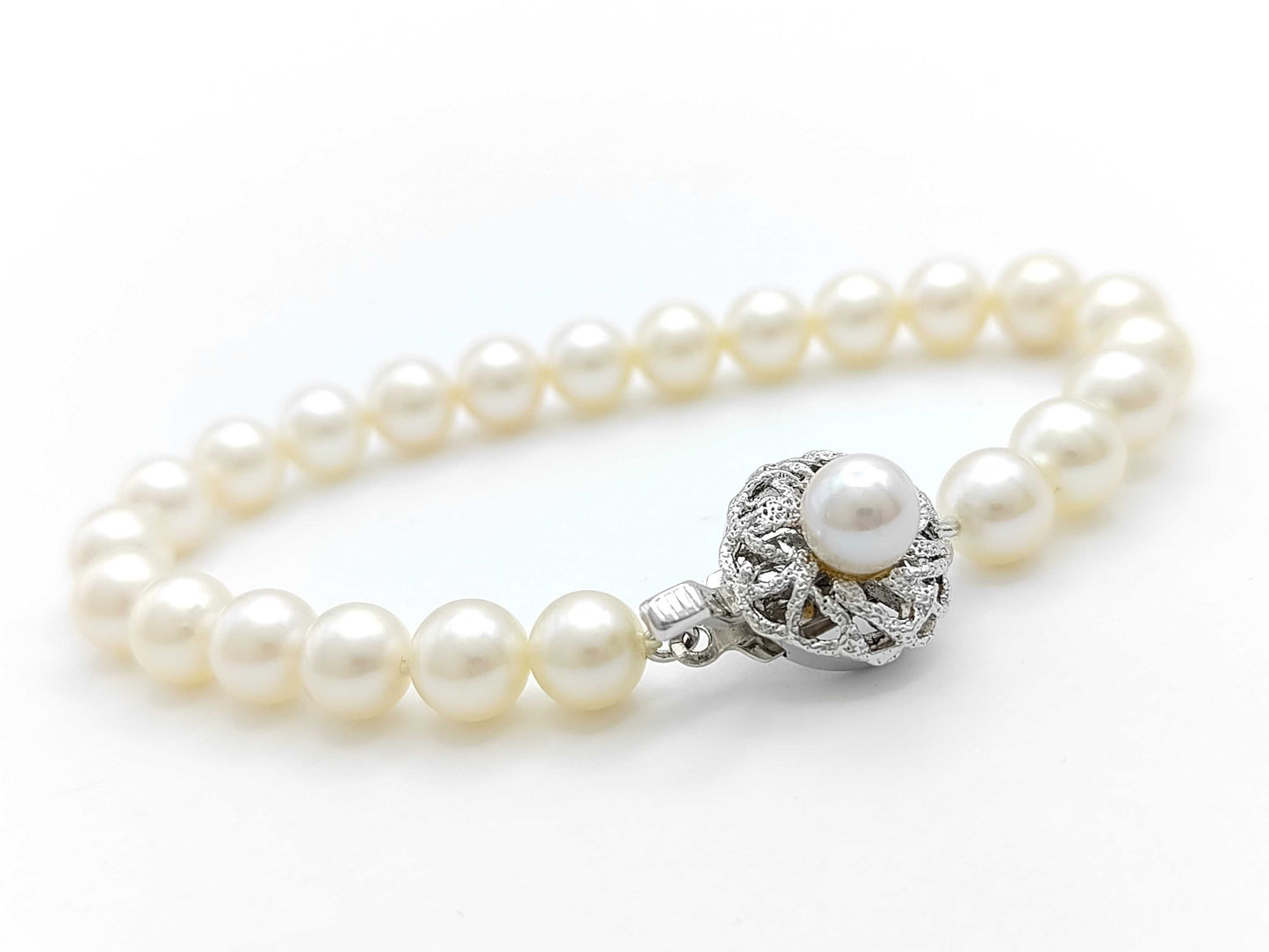 Pearl Diameter Approx. 6.4-6.8mm Sterling Silver 12.0g Bracelet/Bangle 