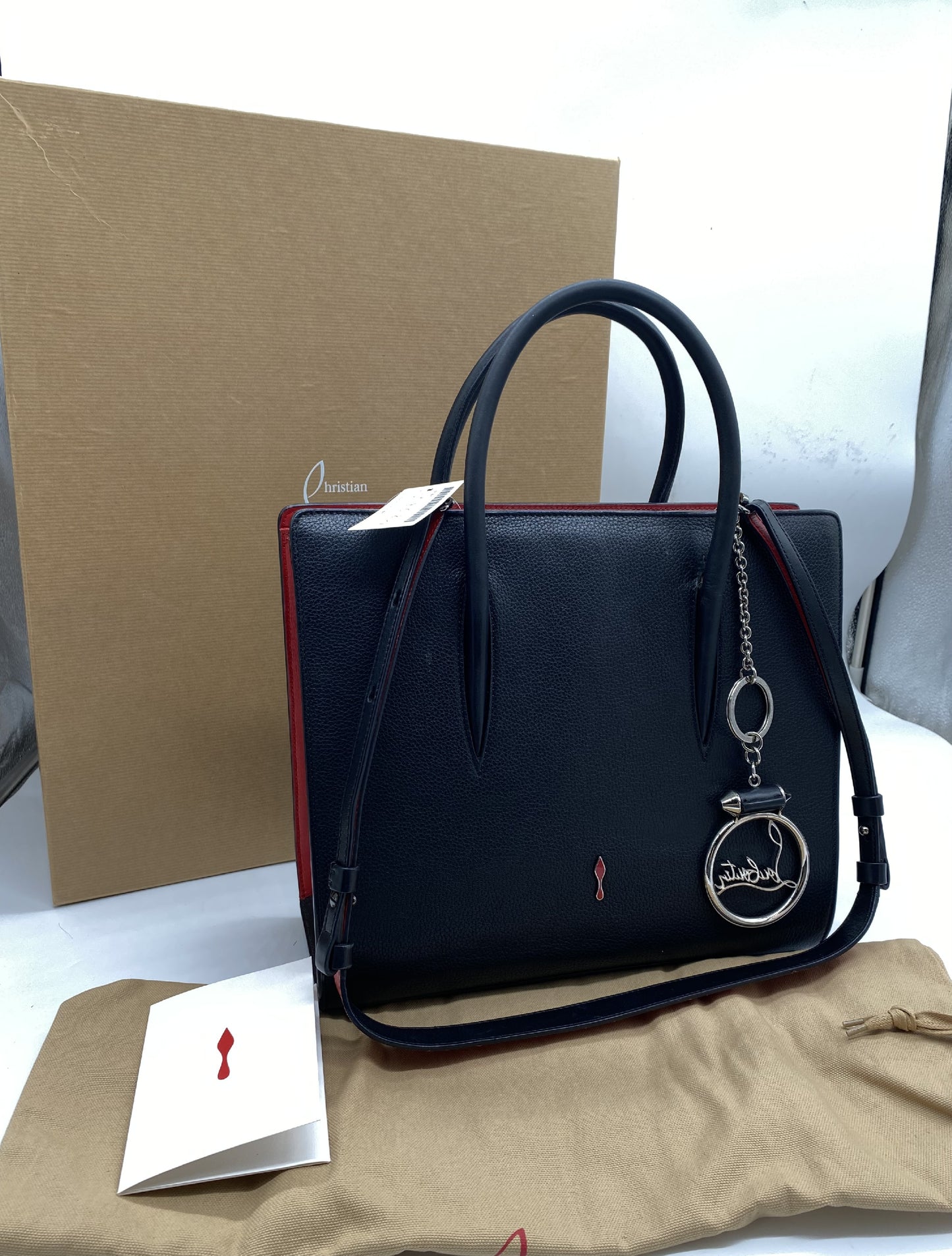 Christian Louboutin Paloma Medium Shoulder Bag with Charm/Strap